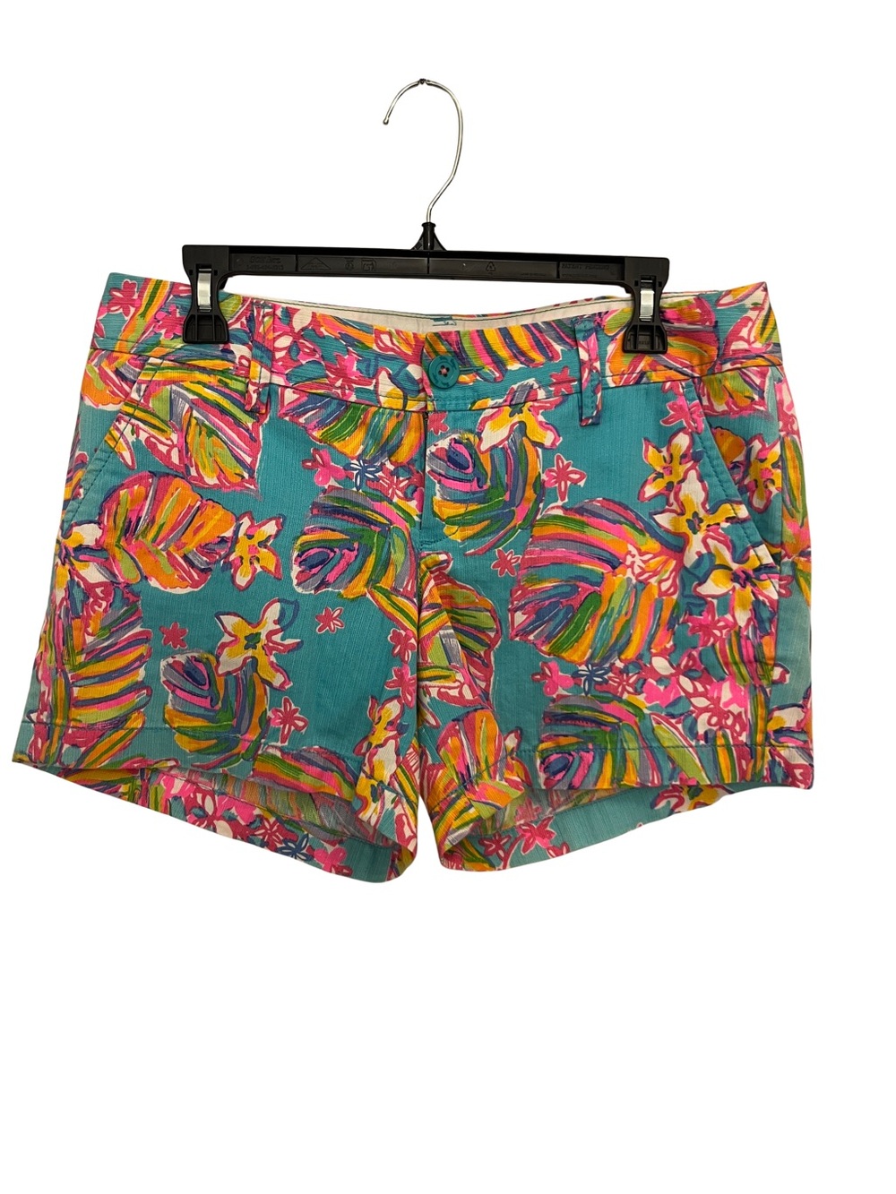 Lilly Pulitzer Teal Tropical Print Women's Shorts